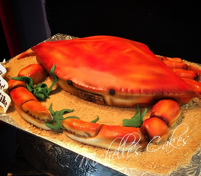 Red Arrows Birthday Cake Crab Cake Underwater Ocean Fondant Coral Sebastian  Ariel Birthday Party Lobster Fish Beach … | Crab birthday cakes, Crab cakes,  Ocean cakes