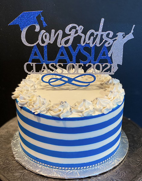 Graduation Cap Layer Cake - Classy Girl Cupcakes